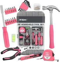 Hi-Spec 25pc Pink Household DIY Tool Kit for Women. Small Mini Tool Box Set of - £26.97 GBP