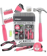 Hi-Spec 25pc Pink Household DIY Tool Kit for Women. Small Mini Tool Box ... - £26.39 GBP