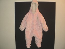U. S. Polo Assn. Infant Girl&#39;s Pram Bunting Pink Suit 6-9 Months Hooded - £16.21 GBP