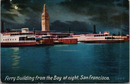 Ferry Building from the Bay at Night San Francisco CA Postcard PC629 - £3.84 GBP