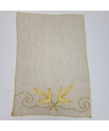 Vintage Applique Table Runner Yellow Beige 16x11 Inch - €9,55 EUR