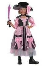 Girls Pirate Princess Vivian Deluxe Dress Hat Collar 3 Pc Halloween Costume- 12 - £31.75 GBP