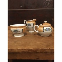 Vintage Noritake Lustreware Cream Sugar Occasional Bowl Set 3 Pieces - $38.68