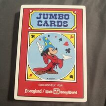Vintage Walt Disney World Mickey Mouse JUMBO Playing Cards Disneyland Ho... - $19.79