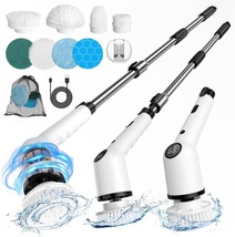 Electric Spin Scrubber with Long Handle Cordless Bathroom Scrubber 8 Replacement - £70.38 GBP