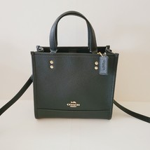 Coach CO971 Refined Pebbled Leather Dempsey 22 Satchel Tote Crossbody Black - £129.68 GBP