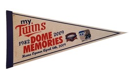 2009 Last Year of the Metrodome Pennant Minnesota Twins MLB - 18" WFTC-TV My 29 - $19.79