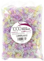 Pony Beads 6mmx9mm 1,000/Pkg-Opaque Glow-In-The-Dark - $20.95