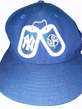 New Era 59 New York Yankees fitted hat DOG TAG LOGO (SIZE 7&#39;1/8)  - £15.88 GBP