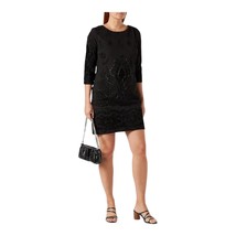 Desigual Black Shift Dress Embroidered and Beading Detail US 10 / EU 44 New - $95.69