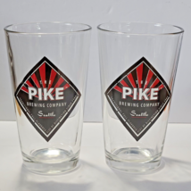 Lot of 2 Pike Brewing Company Seattle Beer Bar Pint Glass 5 7/8&quot; Tall NOS - $18.46