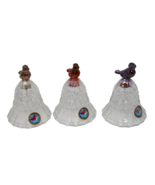 Hofbauer 24% Lead Crystal Byrdes Collection Purple Red &amp; Gold Bird Bell Set - €33,65 EUR