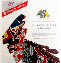 1947 Wilson Brothers Clothing Advertisement Duratwill Ties Fashion DWJJ21 - $29.99