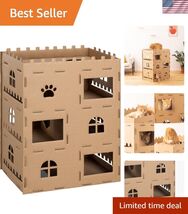 Cardboard Cat Castle - Card-Board Play House for Cats - Cardboard Cat To... - $88.79