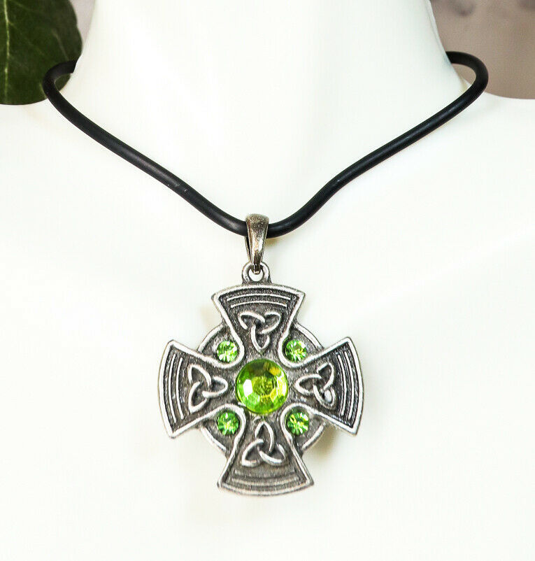 Ebros Celtic Trinity Crucifix Cross Pendant Medallion Necklace Accessory... - $14.99