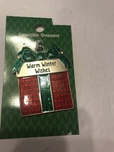 Classic Holiday Christmas Tree Ornament “ Warm Winter Wishes ” Ships N 24h - $10.87