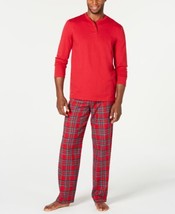 allbrand365 designer Mens Mix It Brinkley Plaid Pajama Set, Small - £38.31 GBP