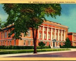 Morgan Hall University Of Alabama Tuscaloosa Alabama AL UNP  Linen Postc... - £3.84 GBP