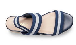 $60 Madden Girl Espadrille Platform Cork Sandals Navy Blue White Saylor New  - £20.27 GBP