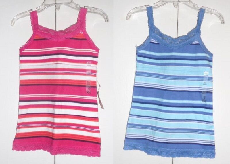 Old Navy Girls Lace Strap Tank Tops Pink or Blue Size XSmall 5 NWT - £5.50 GBP