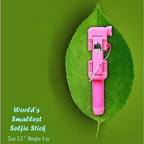 Color: Hot Pink - Candy Bar Selfie Stick World&#39;s Smallest And Guaranteed... - $29.26