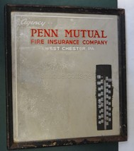 antique PENN MUTUAL FIRE INSURANCE CO. west chester pa advertising mirror - $143.55