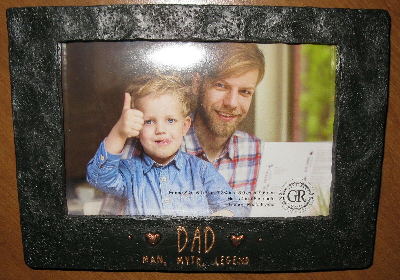 GRASSLANDS ROAD 4" X 6" "DAD MAN MYTH LEGEND" PHOTO FRAME FATHER'S DAY NIB - $16.82