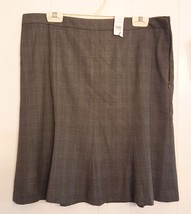 NWT Ann Taylor LOFT Career SKIRT size 14 Knee Length Gray Plaid - £15.77 GBP