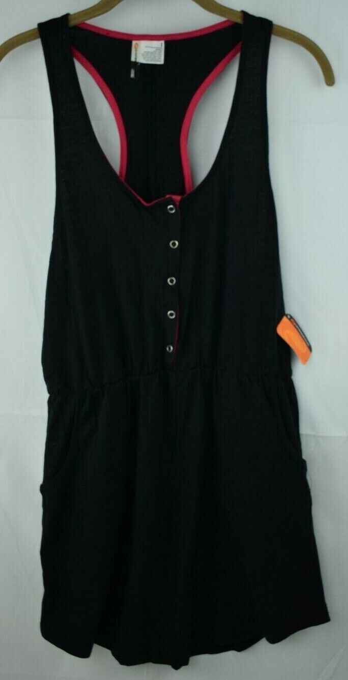 Primary image for ORageous Womens Henley Racer Tank Coverup  Size L  Black  New