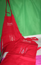 2 Piece Red Sur La Table Embroidered With Kitchen Utensils Aprons 26.5 x 32 - £35.19 GBP