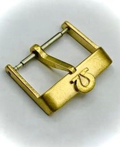 Vintage Omega gold plated 18mm Watch Strap Buckle.Used,Clean,Rare Model,Genuine - £50.69 GBP