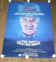 Steve Martin The Man With Two Brains Promo Video Poster Vintage 1983 Carl Reiner - £31.59 GBP