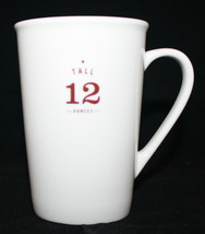Starbucks Coffee 2010 Tall 12 Ounces White Ivory Coffee Tea Mug Cup Brown Star - £22.88 GBP