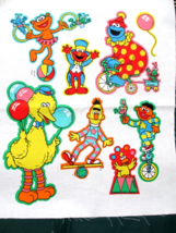 Fabric Sesame Street &quot;At the Circus&quot; Vintage 1990 15&quot; x 18&quot; Square $10.00 - £8.01 GBP
