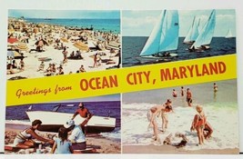 Md Greetings From Oc EAN City Maryland Banner View Postcard I14 - $6.95