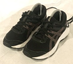 Asics Womens Size 8.5 Gel-Contend 6 Black/Rose Gold Running Shoes 1012A570 - $19.79