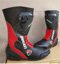 Ducati motorbike motorcycle leather racing boots Riding Race Road Biker ... - $195.00
