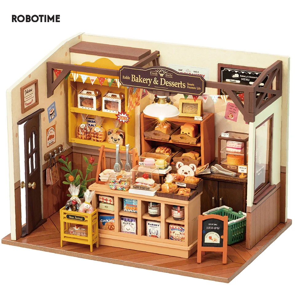 Robotime Rolife Becka&#39;s Baking House DIY Miniature House for Kids Children 3D - £56.64 GBP