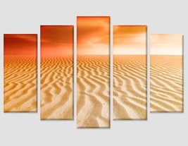 Sunset in Desert Canvas Art Sand Abstract Print Desert Wall Art Abstract Canvas  - £39.40 GBP