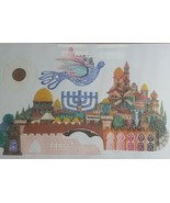 Amram Ebgi Ltd Ed Hand Colored Embossed Art Etching Intaglio Peace to Je... - $70,811.66 MXN