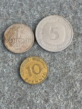 Deutsche Deutschland 3 Coin Lot Pfennig 1966 1971 1984 Used - £7.92 GBP