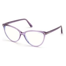 TOM FORD FT5743-B 078 Shiny Transparent Lilac 57mm Eyeglasses New Authentic - £115.25 GBP