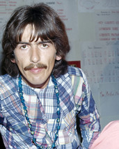 George Harrison in colorful clothes and necklace 16x20 Canvas Giclee - £55.94 GBP
