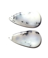 2 Pc Pair 30.09 Carats TCW 100% Natural Beautiful Dendritic Agate Pear C... - $14.69