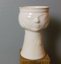 Vintage Woman Goblet or Vase GDR Germany 5.5&quot; Ceramic - £18.99 GBP