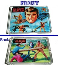 Six Million Dollar Man retro lunchbox front and back art Paperweight - £10.61 GBP