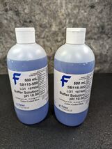 2 x Fisher Chemical SB115-500 Blue pH 10.00 Buffer Solution 500mL Exp 12... - $9.99