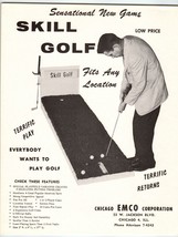Skill Golf Arcade Game Flyer Putting Green 10 Cent 1950&#39;s Vintage Origin... - £34.18 GBP