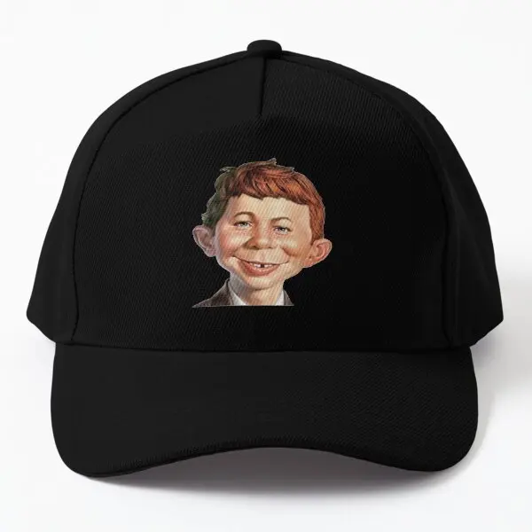 What Me Worry Mad Magazine Alfred Neuman Baseball Cap Hat Black Casquette Hip Ho - £12.55 GBP