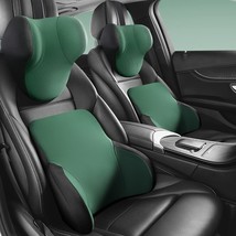 (Green) 2 Pack Car Headrest &amp; Lumbar Support for Car Seats, Office Chairs - £94.02 GBP